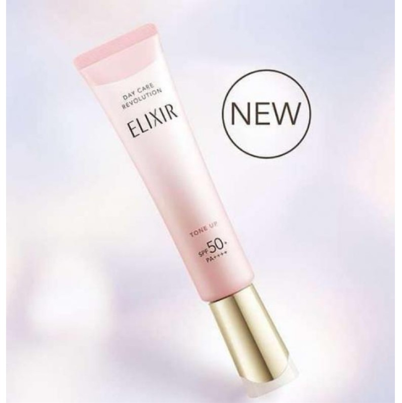 日本《資生堂ELIXIR》緊緻膠原潤色提亮櫻花粉SPF50+ 多效防曬隔離妝前乳 35ml:圖片 4